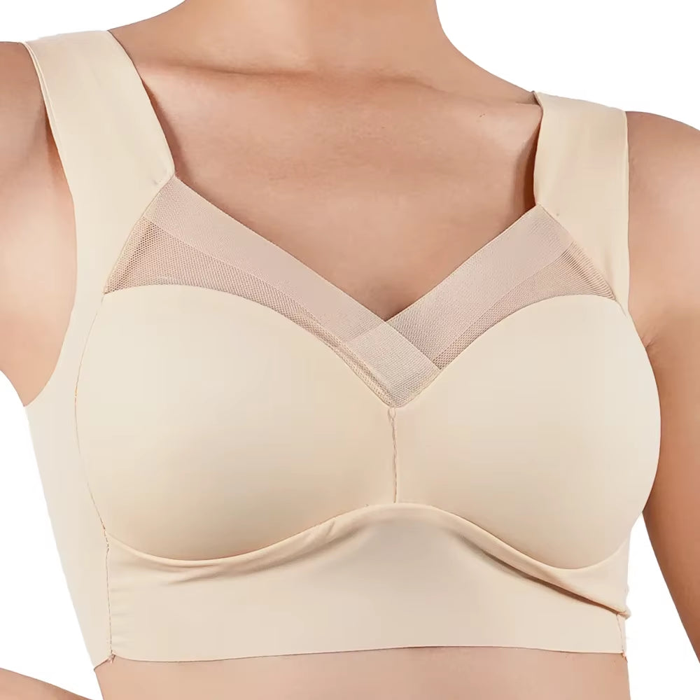 Women Push up Bra Sexy Bras Sports Brassiere Lace Splicing Pespective Bralette V Neck Intimates Lingerie Large Size Fitness Vest