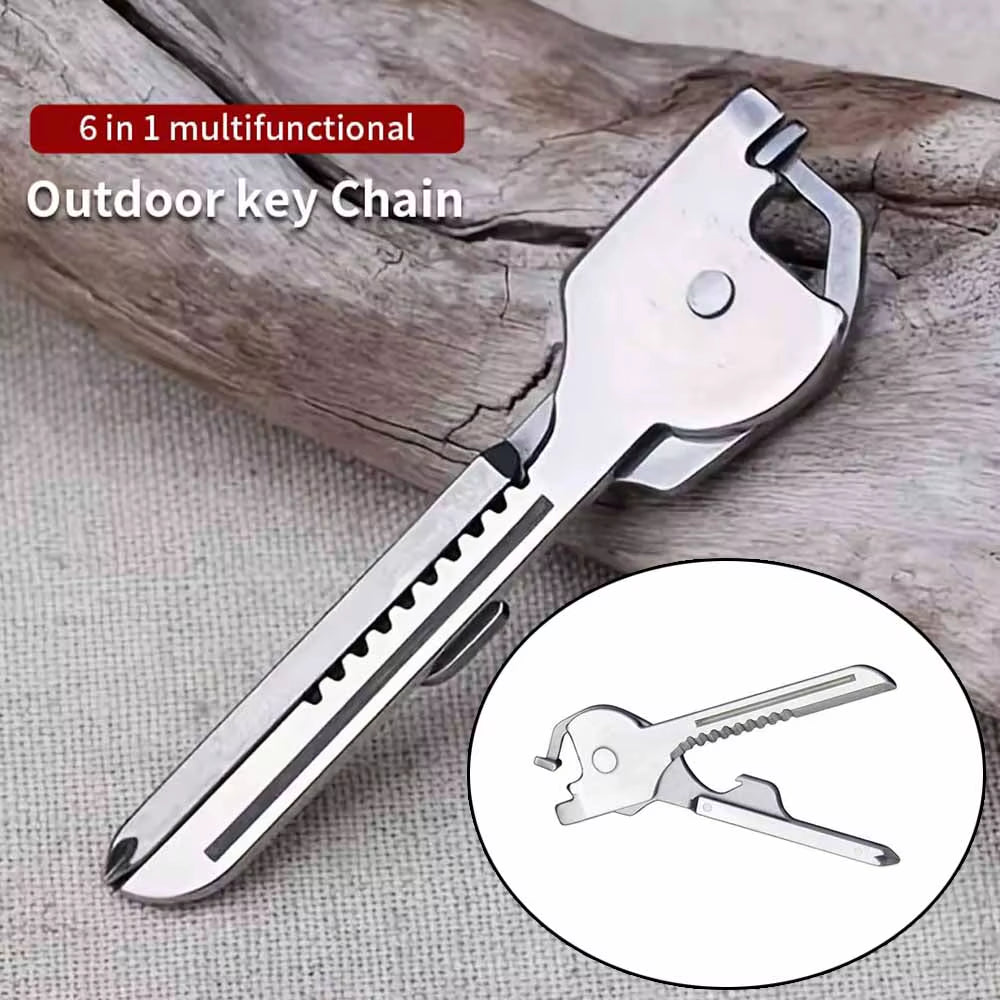 New 6 in 1 Utili Key Multi Tool Multi-Purpose Screwdriver Pocket Multi-Use Multi-Tool Gear Utility Outdoor Gadget Hand Tool