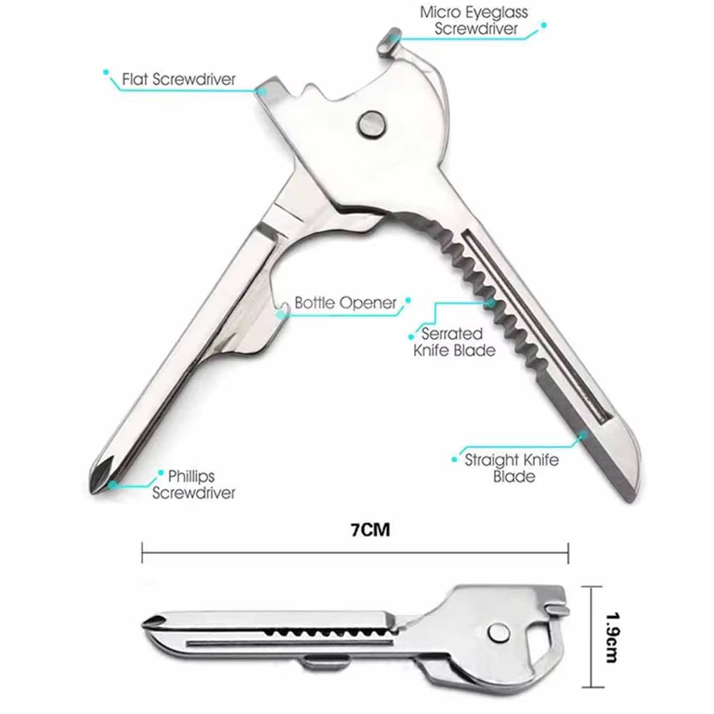 New 6 in 1 Utili Key Multi Tool Multi-Purpose Screwdriver Pocket Multi-Use Multi-Tool Gear Utility Outdoor Gadget Hand Tool
