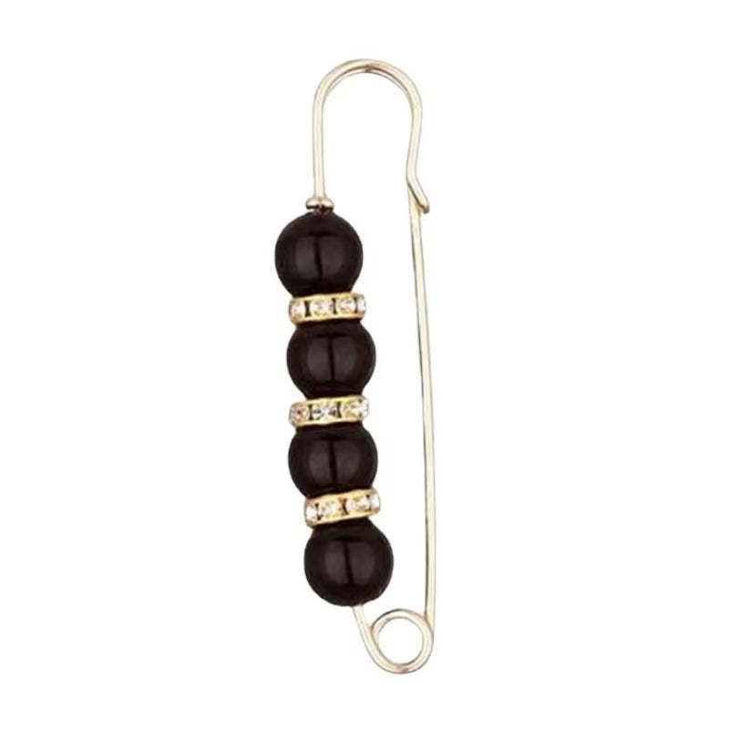 New Pearls Pin Brooch for Women Waist Tighting Clip Safety Pin Brooch Sweater Cardigan Buckle Brooches Jewelry Gift